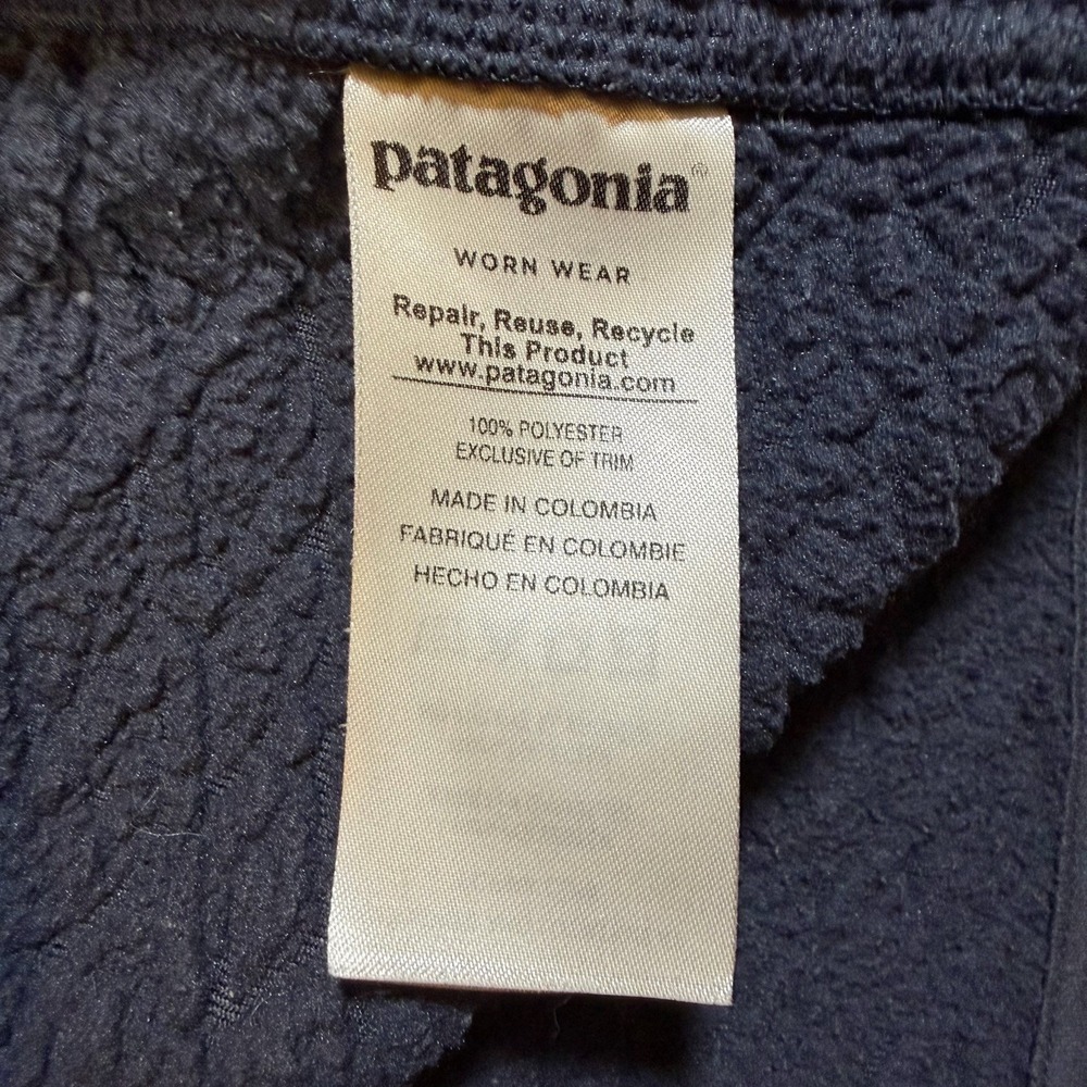 Patagonia Diamond Capra Fleece Pullover Hoodie Sweater Womens S Navy Blue - Picture 10 of 13